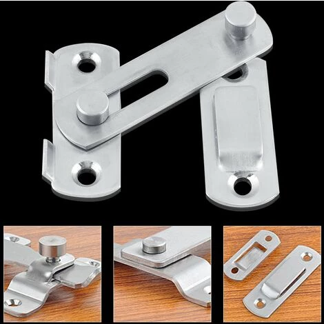 Loquet Porte, Verrou à Bascule En Acier Inoxydable Porte Coulissante Verrouillage De La Porte Coulissante Pour Armoire De Fenêtre 20*50*70mm Fontainebleau Argent 6 Loquet Porte, Verrou à Bascule En Acier Inoxydable Porte Coulissante Verrouillage De La Porte Coulissante Pour Armoire De Fenêtre 20*50*70mm Fontainebleau Argent – Image 4