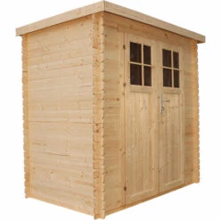 TIMBELA M309F Abri De Jardin En Bois - Porte Verrouillable De Haute Qualité - Stockage Extérieur L204xL204xH200 Cm/3.53 M2 - Petit Abri à Outils, Local à Vélos - Toit Imperméable, Fenêtres - Beige 8 TIMBELA M309F Abri De Jardin En Bois - Porte Verrouillable De Haute Qualité - Stockage Extérieur L204xL204xH200 Cm/3.53 M2 - Petit Abri à Outils, Local à Vélos - Toit Imperméable, Fenêtres - Beige -France Abri de jardin Soldes Boutique 45649368 3