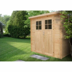 TIMBELA M309F Abri De Jardin En Bois - Porte Verrouillable De Haute Qualité - Stockage Extérieur L204xL204xH200 Cm/3.53 M2 - Petit Abri à Outils, Local à Vélos - Toit Imperméable, Fenêtres - Beige 9 TIMBELA M309F Abri De Jardin En Bois - Porte Verrouillable De Haute Qualité - Stockage Extérieur L204xL204xH200 Cm/3.53 M2 - Petit Abri à Outils, Local à Vélos - Toit Imperméable, Fenêtres - Beige -France Abri de jardin Soldes Boutique 45649368 4