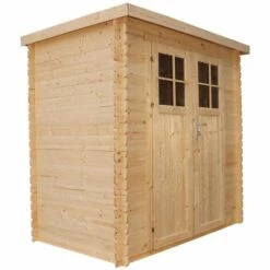 TIMBELA M311F+M311G Abri De Jardin En Bois AVEC SOL TRAITÉ - Porte Verrouillable De Haute Qualité -Stockage Extérieur L204xL142xH200cm/2.22m2 - Toit Imperméable, Fenêtres - Beige 10 TIMBELA M311F+M311G Abri De Jardin En Bois AVEC SOL TRAITÉ - Porte Verrouillable De Haute Qualité -Stockage Extérieur L204xL142xH200cm/2.22m2 - Toit Imperméable, Fenêtres - Beige -France Abri de jardin Soldes Boutique 45649373 4