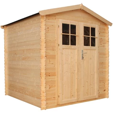 TIMBELA M343F+M343G Abri De Jardin En Bois AVEC SOL TRAITÉ Porte Verrouillable De Haute Qualité - Stockage Extérieur I216xL206xH218 Cm/ 3.53 M2 - Toit Imperméable, Fenêtres - Beige 5 TIMBELA M343F+M343G Abri De Jardin En Bois AVEC SOL TRAITÉ Porte Verrouillable De Haute Qualité - Stockage Extérieur I216xL206xH218 Cm/ 3.53 M2 - Toit Imperméable, Fenêtres - Beige â Image 3