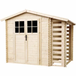 TIMBELA M386F Abri De Jardin En Bois Et Range Bûches Extérieur - Porte Verrouillable De Haute Qualité - Stockage Extérieur I206xL272xH218 Cm/ 3,53 + 0,97 M2 Petit Abri à Outils, Local à Vélos - Beige 6 TIMBELA M386F Abri De Jardin En Bois Et Range Bûches Extérieur - Porte Verrouillable De Haute Qualité - Stockage Extérieur I206xL272xH218 Cm/ 3,53 + 0,97 M2 Petit Abri à Outils, Local à Vélos - Beige -France Abri de jardin Soldes Boutique 45649379 2