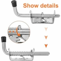 ECHOO 2 Pièces Verrou à Ressort Acier Inoxydable,Verrou De Porte à Ressort Porte Abri De Jardin 9 ECHOO 2 Pièces Verrou à Ressort Acier Inoxydable,Verrou De Porte à Ressort Porte Abri De Jardin -France Abri de jardin Soldes Boutique 46956764 3