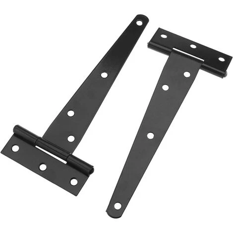 ECHOO Lot De 6 Charnières En T Pour Abri De Jardin Robustes Acier Forgé Ne Rouille Pas Noir 6 ECHOO Lot De 6 Charnières En T Pour Abri De Jardin Robustes Acier Forgé Ne Rouille Pas Noir – Image 4