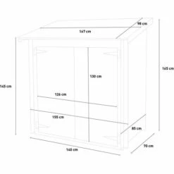 ALCE Cabanon Et Abri De Jardin En Bois Pour Les Outils Ambrogio 155x85 Rocks -France Abri de jardin Soldes Boutique 47114458 4