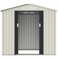 HABITAT ET JARDIN Abri De Jardin Métal "Nebraska" - 4.07 M² - Beige/Gris Anthracite - Vert Et Blanc. 8 HABITAT ET JARDIN Abri De Jardin Métal "Nebraska" - 4.07 M² - Beige/Gris Anthracite - Vert Et Blanc. -France Abri de jardin Soldes Boutique 48378796 3