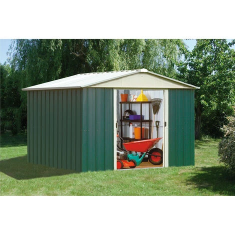 Abri De Jardin Métal 8,48m² - 109geyz - Yardmaster - Vert 4 Abri De Jardin Métal 8,48m² - 109geyz - Yardmaster - Vert – Image 2