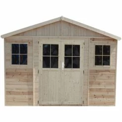TIMBELA M332F+M332G Abri De Jardin En Bois Exterieur PLUS LES PLANCHERS IMPRÉGNÉ - Porte Verrouillable De Haute Qualité -Chalet En Pin/épicéa- H246x418x220 Cm/8 M² Construction De Panneaux - Beige 7 TIMBELA M332F+M332G Abri De Jardin En Bois Exterieur PLUS LES PLANCHERS IMPRÉGNÉ - Porte Verrouillable De Haute Qualité -Chalet En Pin/épicéa- H246x418x220 Cm/8 M² Construction De Panneaux - Beige -France Abri de jardin Soldes Boutique 49343963 2