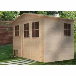 Abri De Jardin En Bois Exterieur AVEC LES PLANCHERS IMPRÉGNÉ - Porte Verrouillable De Haute Qualité - Cabane De Jardin En Pin / épicéa-H226x324x216 Cm- Construction De Panneaux- Rangement Pour Vélos, Remise à Outils- Timbela M334F+M334G - Beige 9 Abri De Jardin En Bois Exterieur AVEC LES PLANCHERS IMPRÉGNÉ - Porte Verrouillable De Haute Qualité - Cabane De Jardin En Pin / épicéa-H226x324x216 Cm- Construction De Panneaux- Rangement Pour Vélos, Remise à Outils- Timbela M334F+M334G - Beige -France Abri de jardin Soldes Boutique 49343965 4