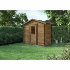 Forest Style Abri NICIA 2,8m² - 248x148cm - Madriers à Emboiter 28mm -France Abri de jardin Soldes Boutique 49701716 3
