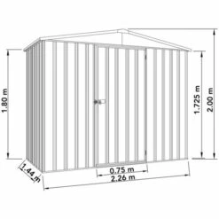 Forest Style Abri FRASER 3,1m² - Métal - 226x144cm - Epaisseur 0,35mm -France Abri de jardin Soldes Boutique 49701719 2