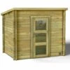 Forest Style Abri NICIA MODERN 4,0m² - 248x198cm - Madriers à Emboiter 28mm