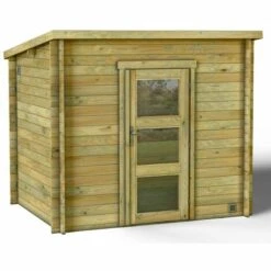 Forest Style Abri NICIA MODERN 4,0m² - 248x198cm - Madriers à Emboiter 28mm