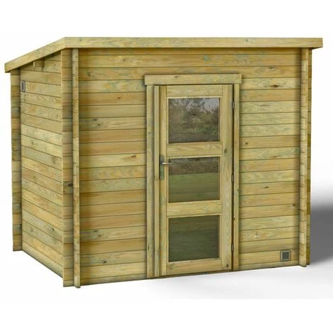 Forest Style Abri NICIA MODERN 4,0m² - 248x198cm - Madriers à Emboiter 28mm 3 Forest Style Abri NICIA MODERN 4,0m² - 248x198cm - Madriers à Emboiter 28mm