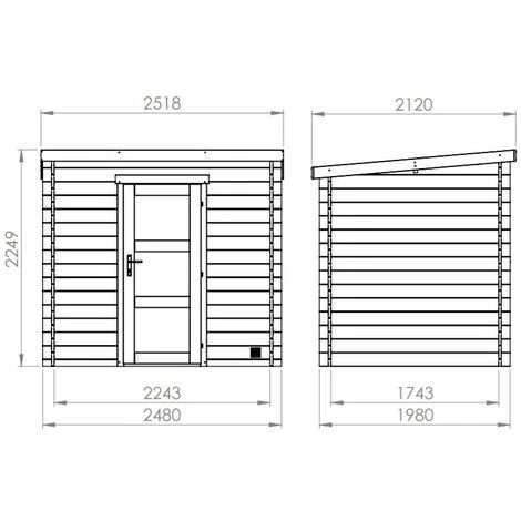 Forest Style Abri NICIA MODERN 4,0m² - 248x198cm - Madriers à Emboiter 28mm 4 Forest Style Abri NICIA MODERN 4,0m² - 248x198cm - Madriers à Emboiter 28mm – Image 2