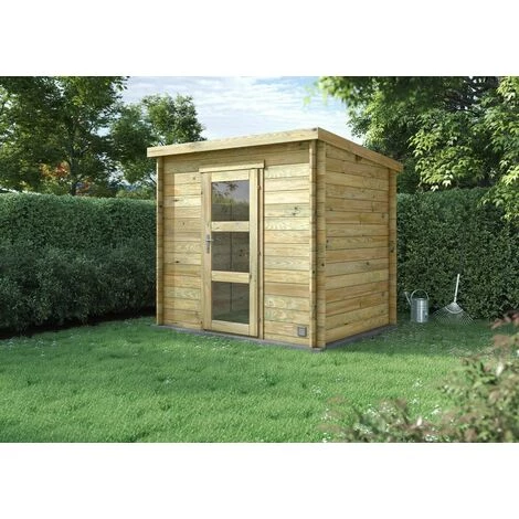 Forest Style Abri NICIA MODERN 4,0m² - 248x198cm - Madriers à Emboiter 28mm 6 Forest Style Abri NICIA MODERN 4,0m² - 248x198cm - Madriers à Emboiter 28mm – Image 4