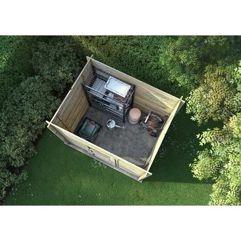 Forest Style Abri NICIA MODERN 4,0m² - 248x198cm - Madriers à Emboiter 28mm 7 Forest Style Abri NICIA MODERN 4,0m² - 248x198cm - Madriers à Emboiter 28mm – Image 5