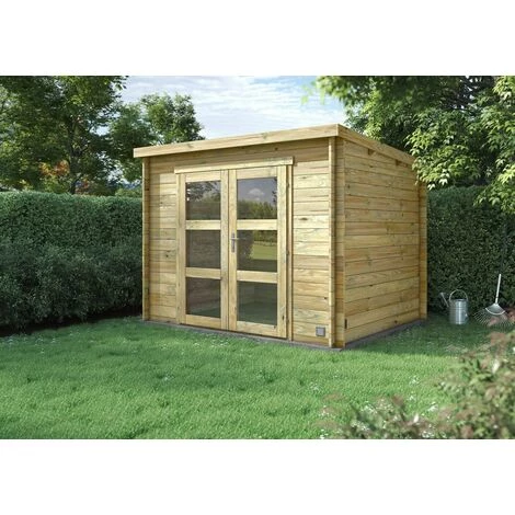 Forest Style Abri NICIA MODERN 6,2m² - 298x248cm - Madriers à Emboiter 28mm 4 Forest Style Abri NICIA MODERN 6,2m² - 298x248cm - Madriers à Emboiter 28mm – Image 2