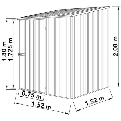Forest Style Abri COOPER 2,2m² - Métal - 152x152cm - Epaisseur 0,35mm 4 Forest Style Abri COOPER 2,2m² - Métal - 152x152cm - Epaisseur 0,35mm – Image 2