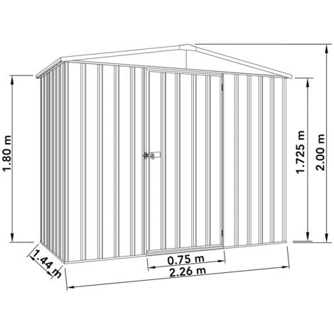Forest Style Abri FRASER 3,1m² Peinte - Métal - 226x144cm - Epaisseur 0,35mm 4 Forest Style Abri FRASER 3,1m² Peinte - Métal - 226x144cm - Epaisseur 0,35mm – Image 2