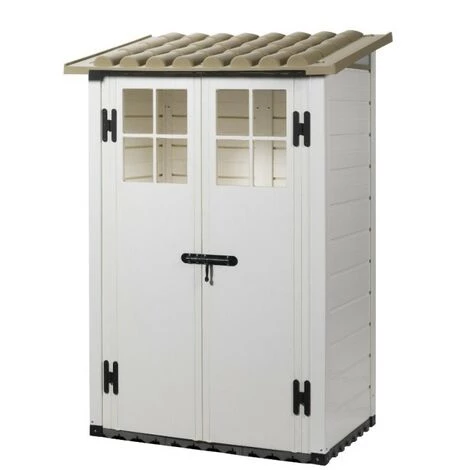 EZOOZA Garofalo Tuscany Evo 100/2 Abri De Jardin En Résine 122,5 X 82,5 X 201 Cm - Beige 3 EZOOZA Garofalo Tuscany Evo 100/2 Abri De Jardin En Résine 122,5 X 82,5 X 201 Cm - Beige