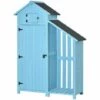Outsunny Armoire Abri De Jardin Remise Pour Outils 3 étagères 2 Portes Loquets + Range-bûches Toit Pente Bitumé Bois Sapin Traité Bleu 1 Outsunny Armoire Abri De Jardin Remise Pour Outils 3 étagères 2 Portes Loquets + Range-bûches Toit Pente Bitumé Bois Sapin Traité Bleu -France Abri de jardin Soldes Boutique 50909095 1