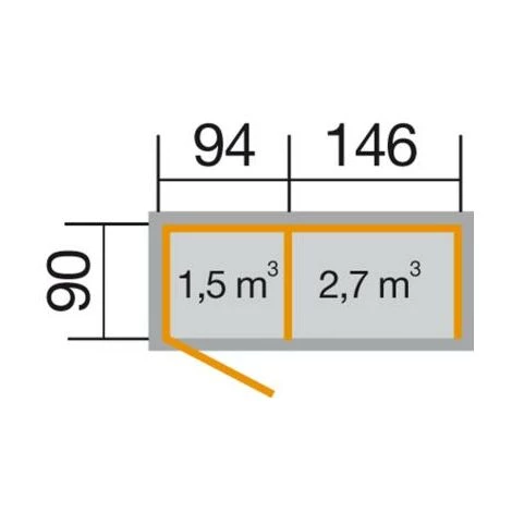 WEKA Abri Buche + Armoire 663 5 WEKA Abri Buche + Armoire 663 – Image 3
