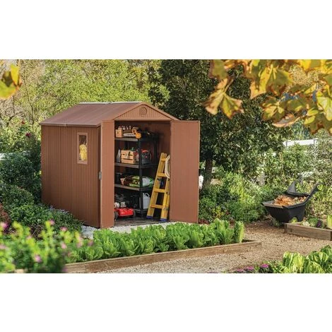 Keter Abri De Jardin En Résine DARWIN 6x8 Bois 5 Keter Abri De Jardin En Résine DARWIN 6x8 Bois â Image 3
