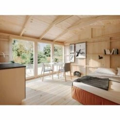 Abri De Jardin Alpholz Sola Naturel , 70 Mm Épaisseur Paroi 399 X 385 Cm - Sans Traitement De Couleur 9 Abri De Jardin Alpholz Sola Naturel , 70 Mm Épaisseur Paroi 399 X 385 Cm - Sans Traitement De Couleur -France Abri de jardin Soldes Boutique 51420916 4