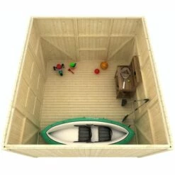 ALPHOLZ Cabane à Outils De Björn Naturel , 70 Mm Épaisseur Paroi 445 X 367 Cm - Sans Traitement De Couleur -France Abri de jardin Soldes Boutique 51420918 3