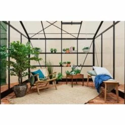 Serre Terrando Amalie Noir Revêtu Par Poudre, 4 Mm Épaisseur De Paroi 457 X 309 Cm - Noir -France Abri de jardin Soldes Boutique 51420937 4