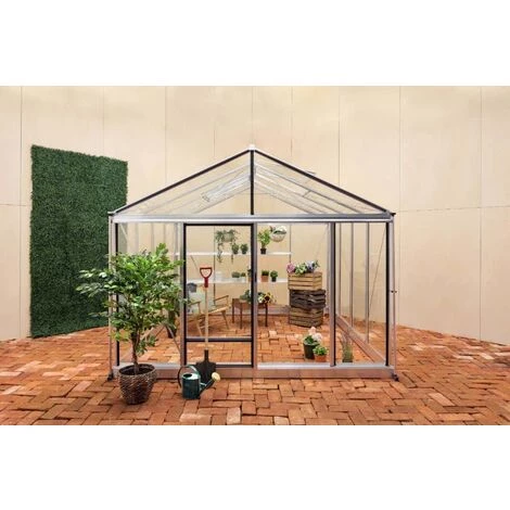 Serre Terrando Mathis Argent Revêtu Par Poudre, 4 Mm Épaisseur De Paroi 236 X 309 Cm 5 Serre Terrando Mathis Argent Revêtu Par Poudre, 4 Mm Épaisseur De Paroi 236 X 309 Cm – Image 3