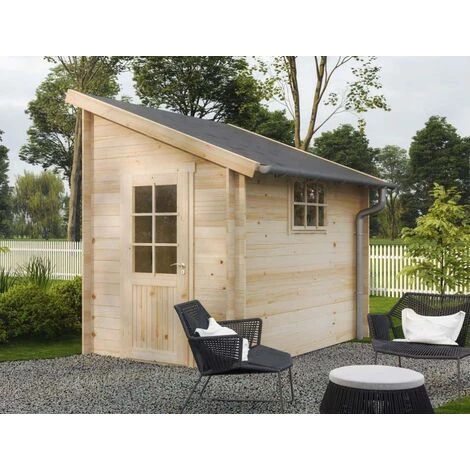 GartenTiger Abri De Jardin Alpholz Skye Naturel , 28 Mm Épaisseur Paroi 215 X 295 Cm - Sans Traitement De Couleur 6 GartenTiger Abri De Jardin Alpholz Skye Naturel , 28 Mm Épaisseur Paroi 215 X 295 Cm - Sans Traitement De Couleur – Image 4