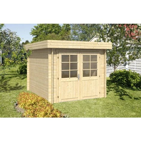 GartenTiger Abri De Jardin Cuxhaven-28 B Naturel , 28 Mm Épaisseur Paroi 278 X 348 Cm - Sans Traitement De Couleur 4 GartenTiger Abri De Jardin Cuxhaven-28 B Naturel , 28 Mm Épaisseur Paroi 278 X 348 Cm - Sans Traitement De Couleur – Image 2