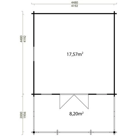ALPHOLZ Abri De Jardin Strömsund ISO Naturel , 44 Mm Épaisseur Paroi 481 X 672 Cm - Sans Traitement De Couleur 4 ALPHOLZ Abri De Jardin Strömsund ISO Naturel , 44 Mm Épaisseur Paroi 481 X 672 Cm - Sans Traitement De Couleur – Image 2