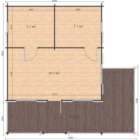 ALPHOLZ Chalet De Jardin Gustav Naturel , 44 Mm Épaisseur Paroi 621 X 810 Cm - Sans Traitement De Couleur 4 ALPHOLZ Chalet De Jardin Gustav Naturel , 44 Mm Épaisseur Paroi 621 X 810 Cm - Sans Traitement De Couleur – Image 2