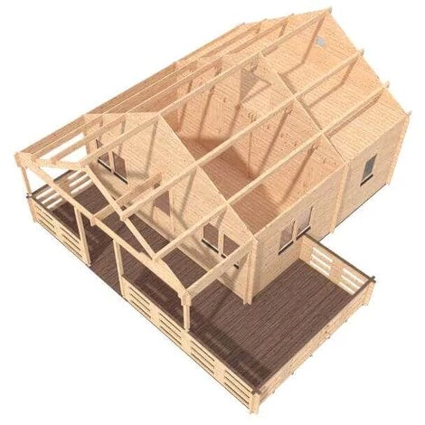 ALPHOLZ Chalet De Jardin Gustav Naturel , 44 Mm Épaisseur Paroi 621 X 810 Cm - Sans Traitement De Couleur 5 ALPHOLZ Chalet De Jardin Gustav Naturel , 44 Mm Épaisseur Paroi 621 X 810 Cm - Sans Traitement De Couleur – Image 3