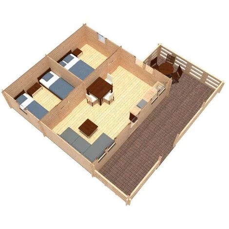 ALPHOLZ Chalet De Jardin Gustav Naturel , 44 Mm Épaisseur Paroi 621 X 810 Cm - Sans Traitement De Couleur 6 ALPHOLZ Chalet De Jardin Gustav Naturel , 44 Mm Épaisseur Paroi 621 X 810 Cm - Sans Traitement De Couleur – Image 4