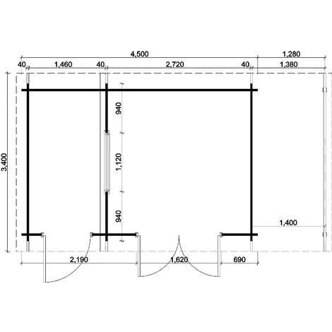 CARLSSON Abri De Jardin Aktiva 40 Varianta Naturel , Mm Épaisseur Paroi 580 X 340 Cm - Sans Traitement De Couleur 4 CARLSSON Abri De Jardin Aktiva 40 Varianta Naturel , Mm Épaisseur Paroi 580 X 340 Cm - Sans Traitement De Couleur – Image 2