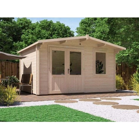 DUNSTER HOUSE LTD. Abri De Jardin Rhine Naturel , 28 Mm Épaisseur Paroi 430 X 400 Cm - Sans Traitement De Couleur 3 DUNSTER HOUSE LTD. Abri De Jardin Rhine Naturel , 28 Mm Épaisseur Paroi 430 X 400 Cm - Sans Traitement De Couleur