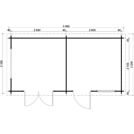 CARLSSON Poolhouse - Abri De Jardin Vönix-40 ISO Naturel , 40 Mm Épaisseur Paroi 618 X 320 Cm - Sans Traitement De Couleur 4 CARLSSON Poolhouse - Abri De Jardin Vönix-40 ISO Naturel , 40 Mm Épaisseur Paroi 618 X 320 Cm - Sans Traitement De Couleur – Image 2