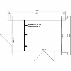 CARLSSON Poolhouse - Abri De Jardin 2 Pièces Kampen Naturel , 28 Mm Épaisseur Paroi 460 X 310 Cm - Sans Traitement De Couleur -France Abri de jardin Soldes Boutique 51421001 3