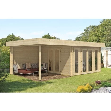 CARLSSON Abri De Jardin Corse Avec Toit Plat 44 ISO Naturel , Mm Épaisseur Paroi 688 X 416 Cm - Sans Traitement De Couleur 3 CARLSSON Abri De Jardin Corse Avec Toit Plat 44 ISO Naturel , Mm Épaisseur Paroi 688 X 416 Cm - Sans Traitement De Couleur