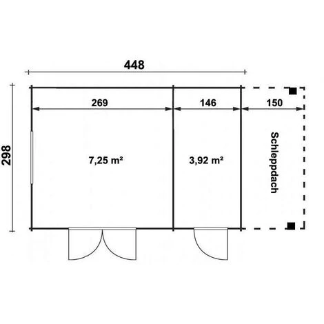 ALPHOLZ Abri De Jardin Utrecht-44 ISO Naturel , 44 Mm Épaisseur Paroi 598 X 378 Cm - Sans Traitement De Couleur 4 ALPHOLZ Abri De Jardin Utrecht-44 ISO Naturel , 44 Mm Épaisseur Paroi 598 X 378 Cm - Sans Traitement De Couleur – Image 2