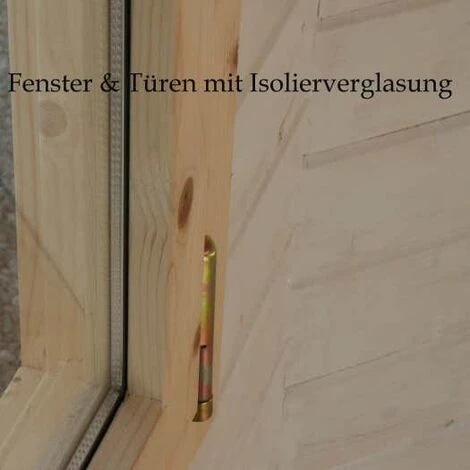 ALPHOLZ Abri De Jardin Utrecht-44 ISO Naturel , 44 Mm Épaisseur Paroi 598 X 378 Cm - Sans Traitement De Couleur 7 ALPHOLZ Abri De Jardin Utrecht-44 ISO Naturel , 44 Mm Épaisseur Paroi 598 X 378 Cm - Sans Traitement De Couleur – Image 5