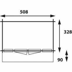ALPHOLZ Abri De Jardin Caroline-44 A ISO Naturel , 44 Mm Épaisseur Paroi 546 X 418 Cm - Sans Traitement De Couleur -France Abri de jardin Soldes Boutique 51421019 3