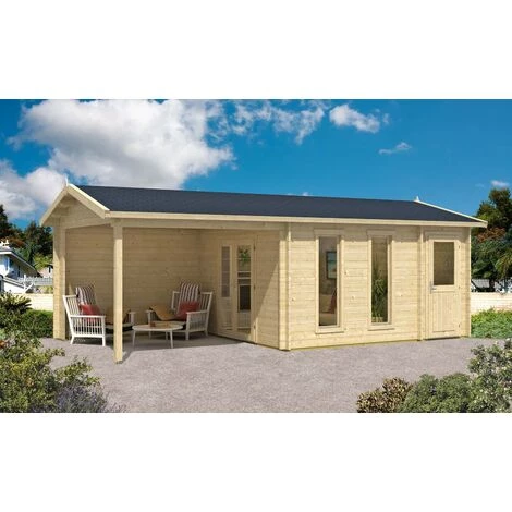 ALPHOLZ Abri De Jardin Nürnburg-44 ISO A Naturel , 44 Mm Épaisseur Paroi 776 X 404 Cm - Sans Traitement De Couleur 4 ALPHOLZ Abri De Jardin Nürnburg-44 ISO A Naturel , 44 Mm Épaisseur Paroi 776 X 404 Cm - Sans Traitement De Couleur – Image 2