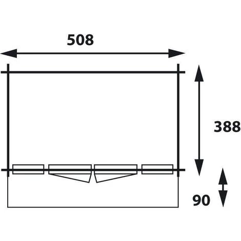 ALPHOLZ Abri De Jardin Caroline-44 B ISO Naturel , 44 Mm Épaisseur Paroi 546 X 478 Cm - Sans Traitement De Couleur 5 ALPHOLZ Abri De Jardin Caroline-44 B ISO Naturel , 44 Mm Épaisseur Paroi 546 X 478 Cm - Sans Traitement De Couleur – Image 3