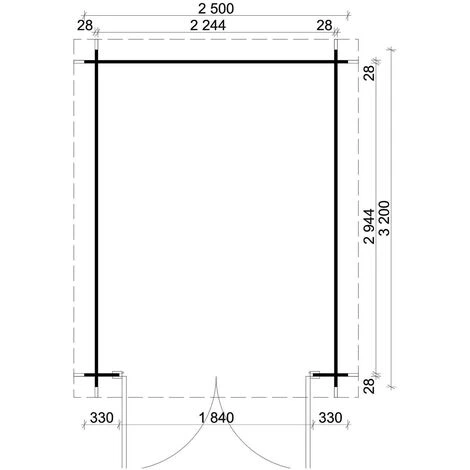 ALPHOLZ Abri De Jardin Brême-28 B Naturel , 28 Mm Épaisseur Paroi 270 X 340 Cm - Sans Traitement De Couleur 4 ALPHOLZ Abri De Jardin Brême-28 B Naturel , 28 Mm Épaisseur Paroi 270 X 340 Cm - Sans Traitement De Couleur – Image 2