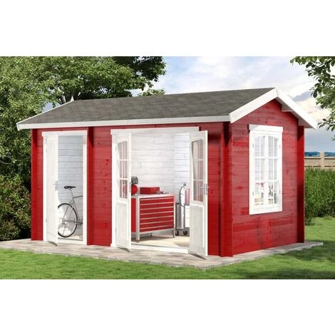 ALPHOLZ Abri De Jardin 2 Pièces Bolton-28 Naturel , 28 Mm Épaisseur Paroi 430 X 280 Cm 6 ALPHOLZ Abri De Jardin 2 Pièces Bolton-28 Naturel , 28 Mm Épaisseur Paroi 430 X 280 Cm – Image 4